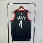 NBA 4 Green Houston Rockets 23-24 statement Maillot noir